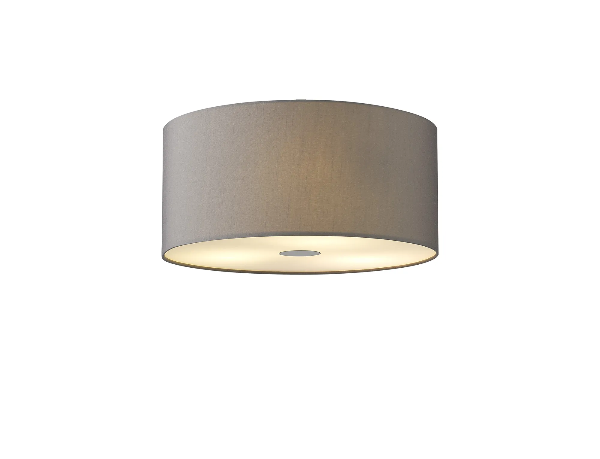 Baymont 40cm Flush 3 Light Grey, Frosted Black Detail Diffuser DK1074  Deco Baymont WH GR